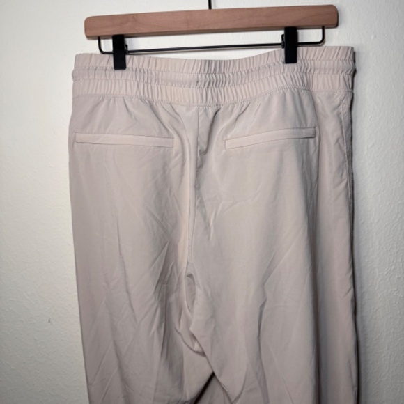 Athleta Wide Leg Crop Pants Size 12 Beige Stretch Drawstring Comfort - Picture 5 of 5